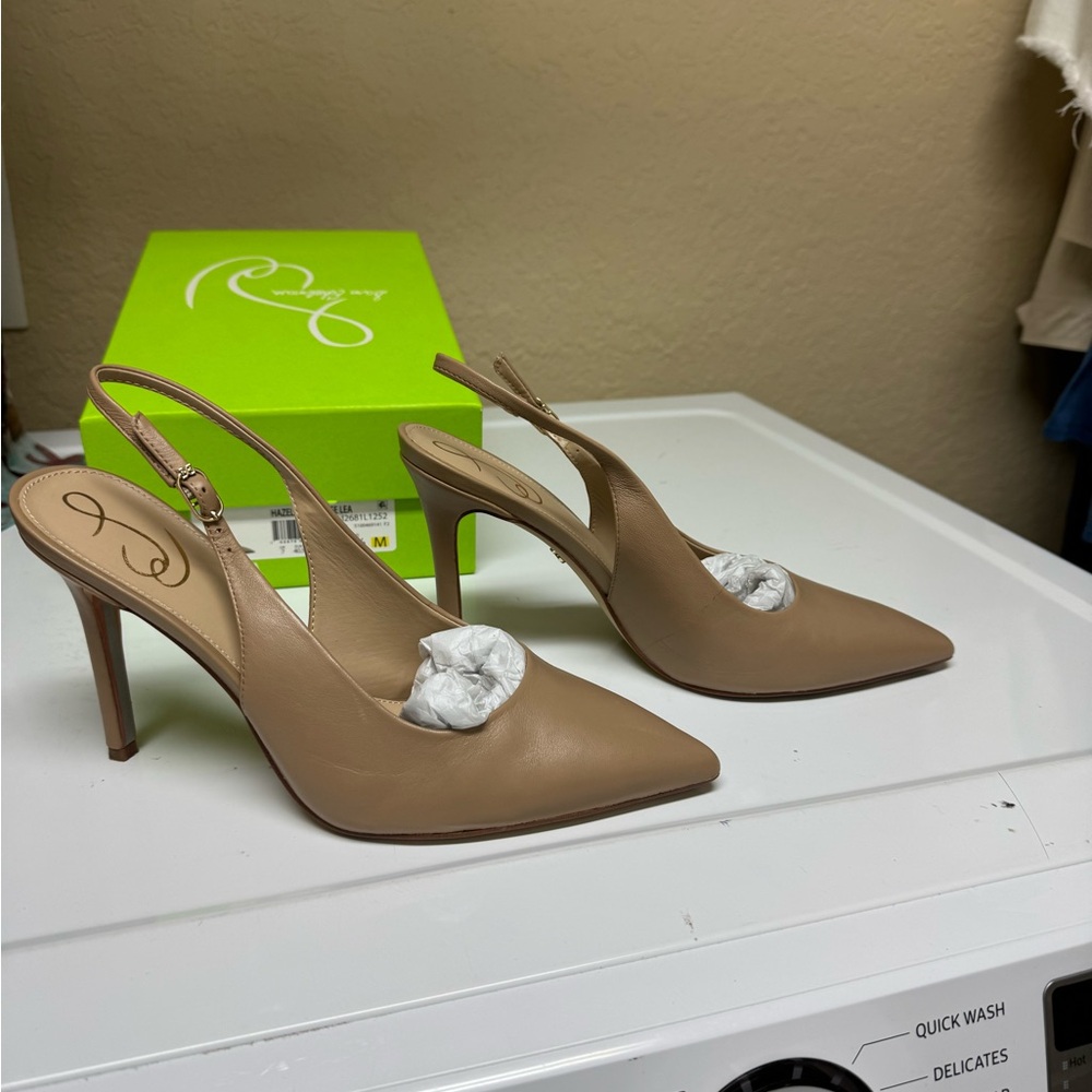 Sam Edelman Beige Slingback Heels